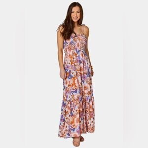 BUDDY LOVE | KENDRA TIE SHOULDER MAXI DRESS - HIPPIE HOLLOW
